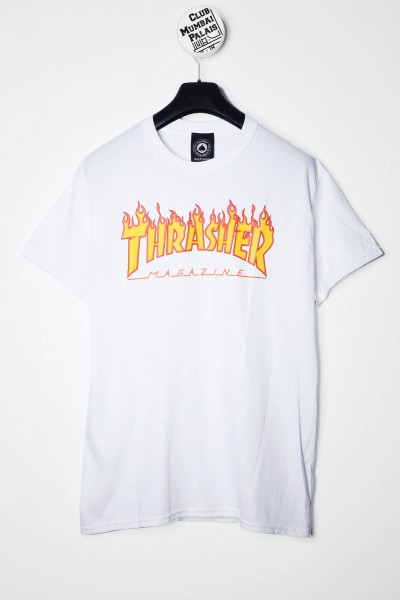 Thrasher T-Shirt Flame Logo weiß online bestellen