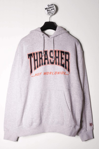 Huf x Thrasher Hoodie Bayview grey online bestellen