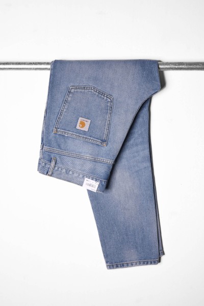 Carhartt WIP Newel Pant blue light used washed online bestellen