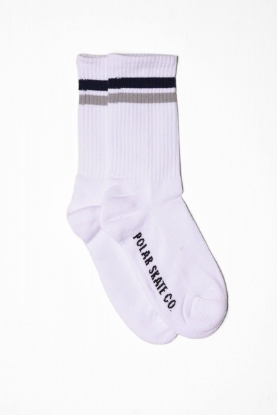Polar Skate Co Socks Stripe weiß schwarz online bestellen