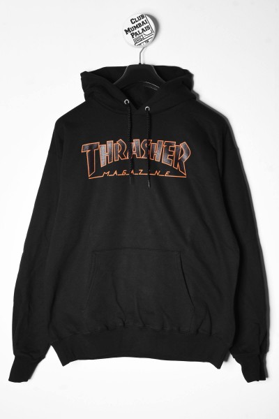 Thrasher Outlined Hoodie schwarz orange online bestellen