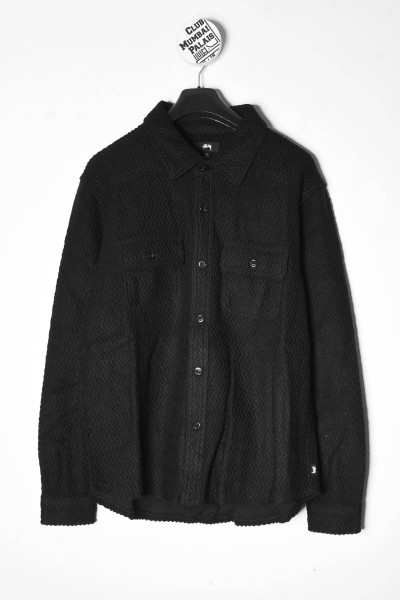 Stüssy Textured Wool Shirt schwarz online bestellen 