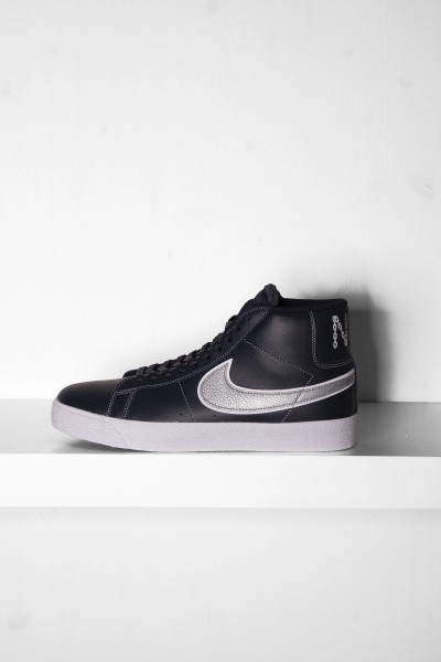 Nike SB Zoom Blazer Mid Mason Silva Dark Obsidian Metallic Silver
