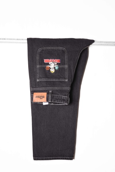 Butter Goods Denim Jeans World Peace washed black