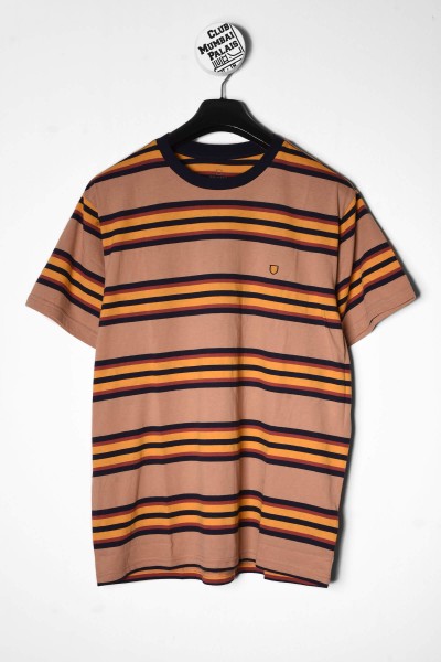 Brixton T-Shirt Hilt Shield Stripe tan golden braun online bestellen