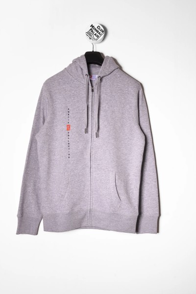 Poetic Zip Hoodie Poetic grey