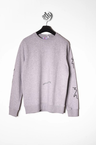 Crewneck Scribble heather grey