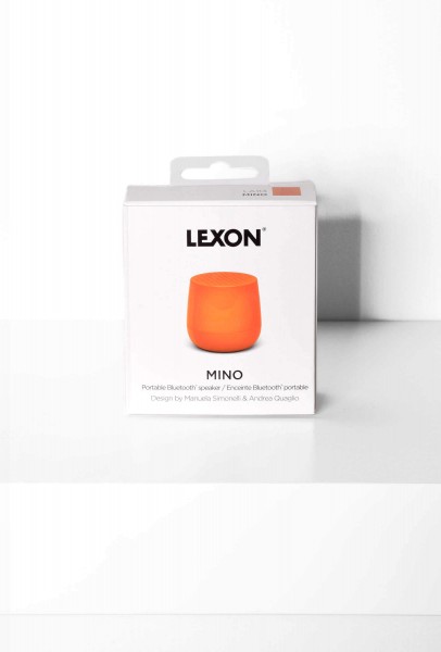 Carhartt WIP Mino Speaker Aluminium neon orange Lautsprecher Verpackung